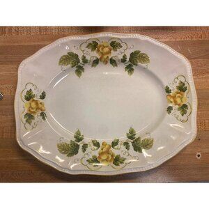 SUSSEX R3027 Kensington Ironstone England Platter 12 Inch Platter Yellow Roses